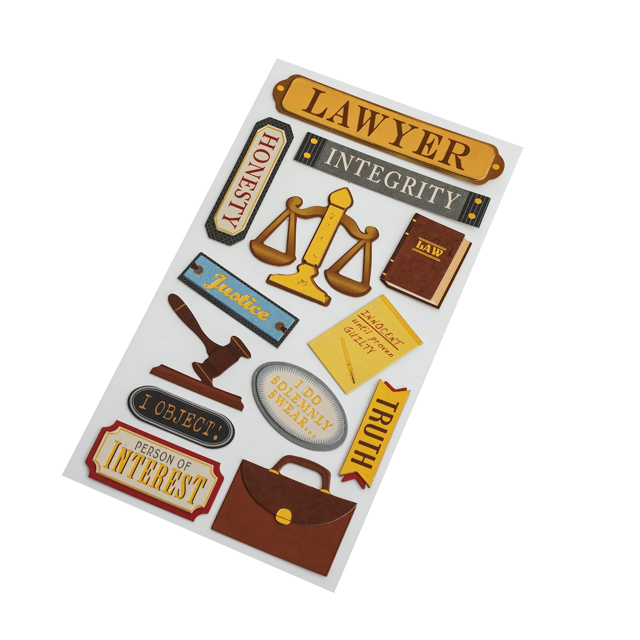 12 Pack: Lawyer Dimensional Stickers by Recollections™